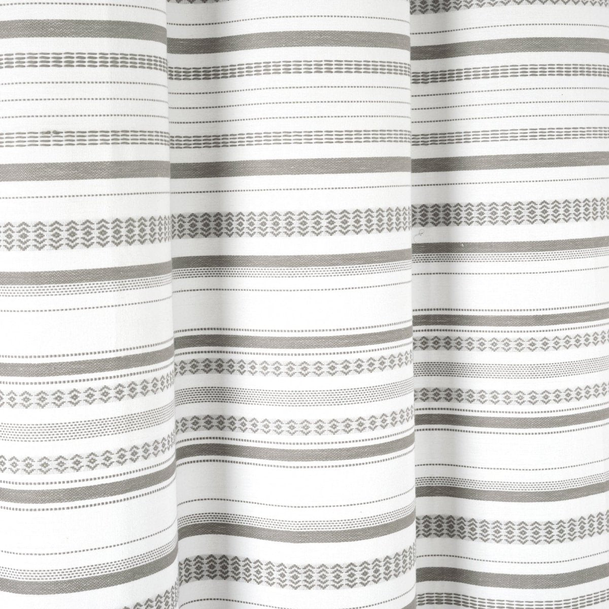 Urban Woven Yarn Dyed Recycled Cotton Blend Shower Curtain