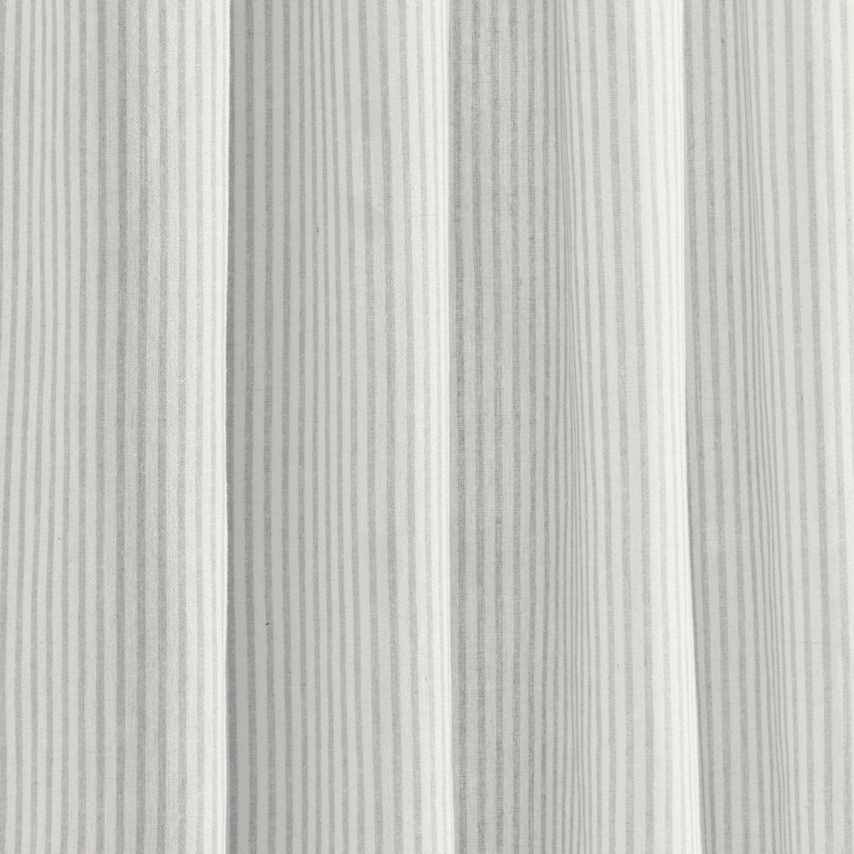 Farmhouse Stripe Reyna Ruffle Window Curtain Panel Set