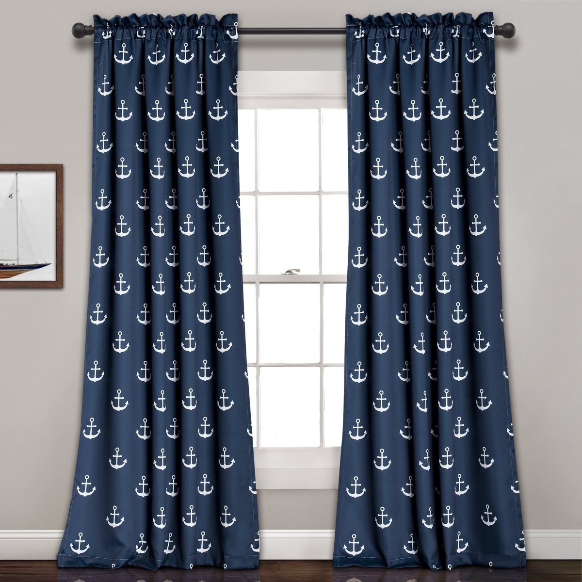 Anchor Light Filtering Window Curtain Set