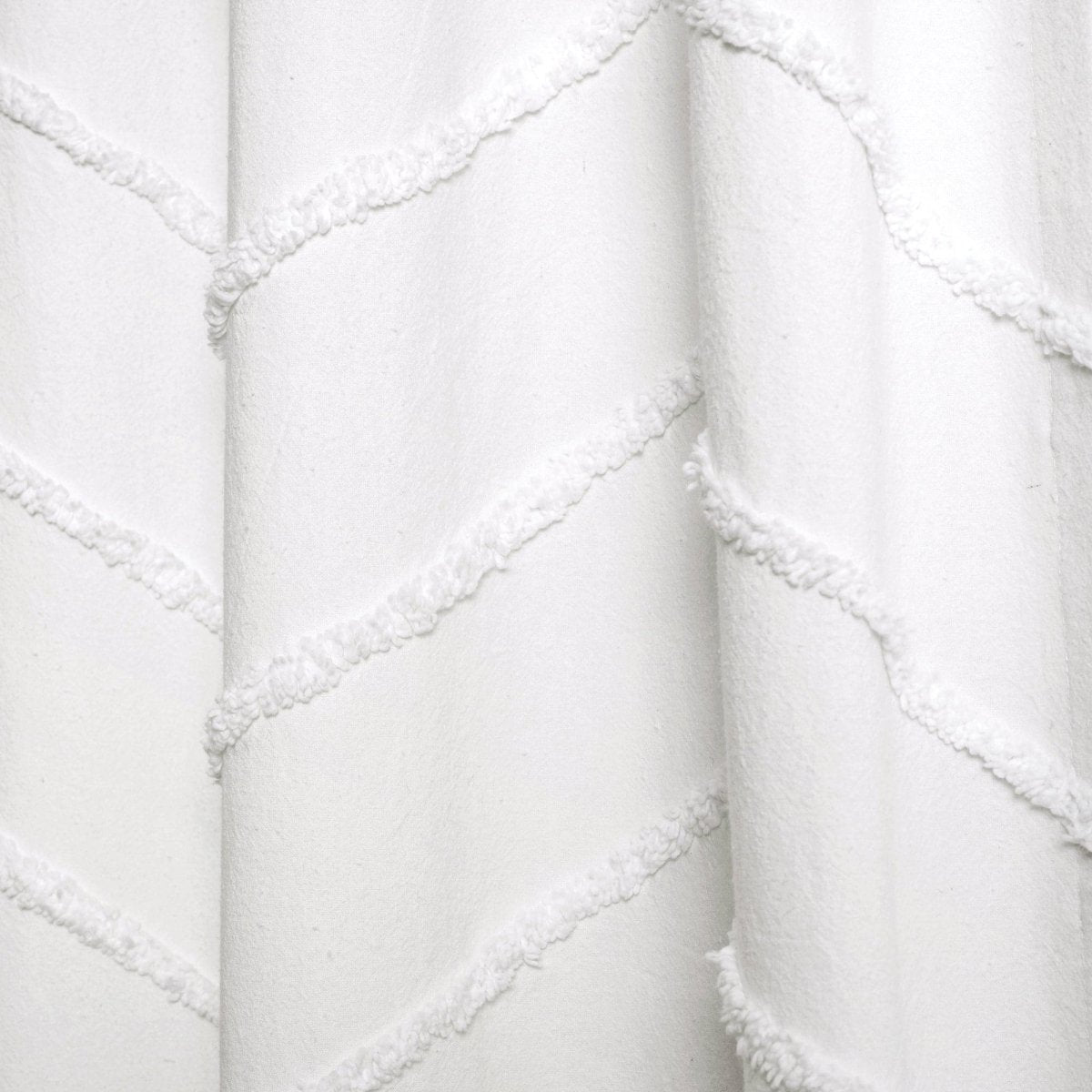 Chenille Chevron Window Curtain Panel Set