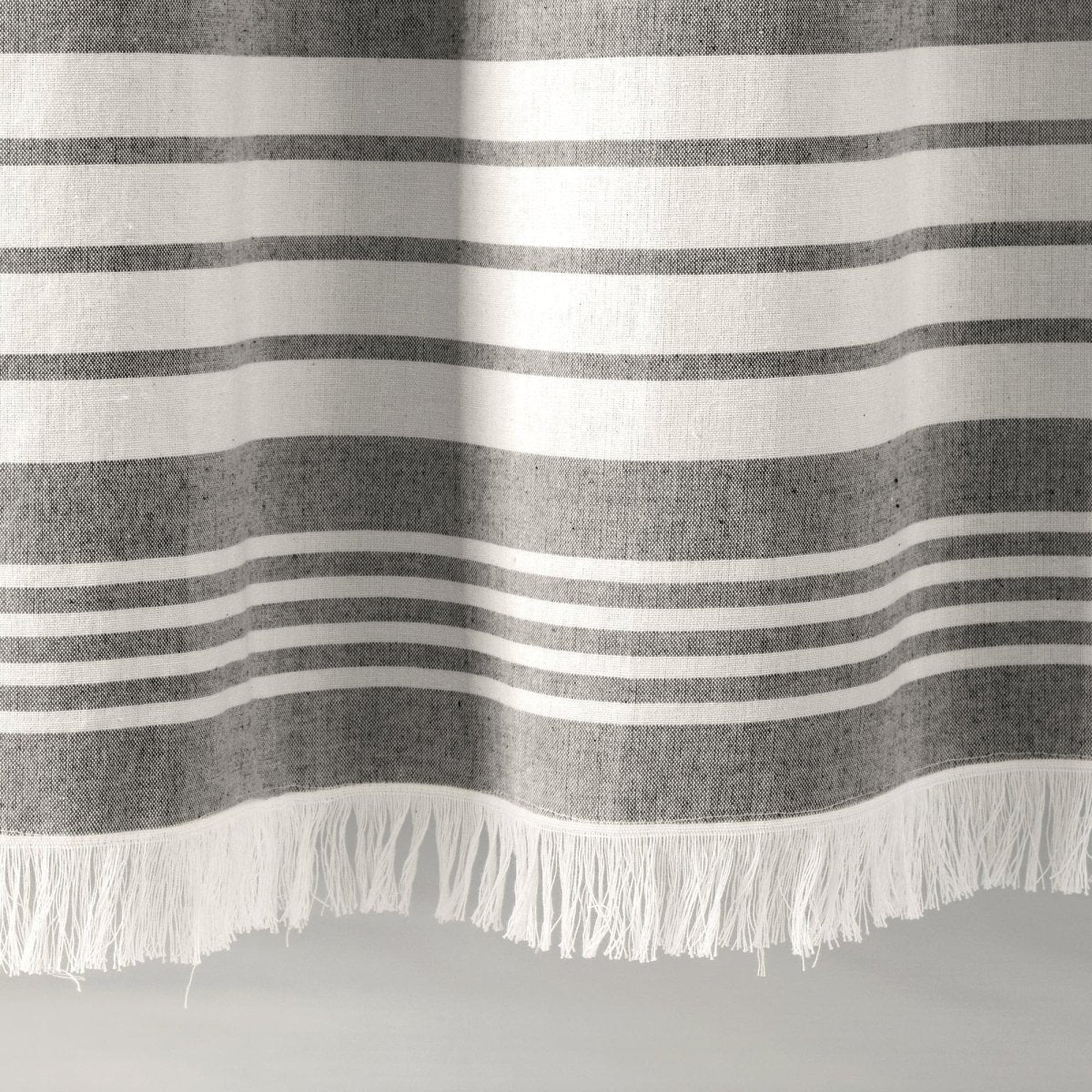 Nantucket Yarn Dyed Tassel Fringe Shower Curtain
