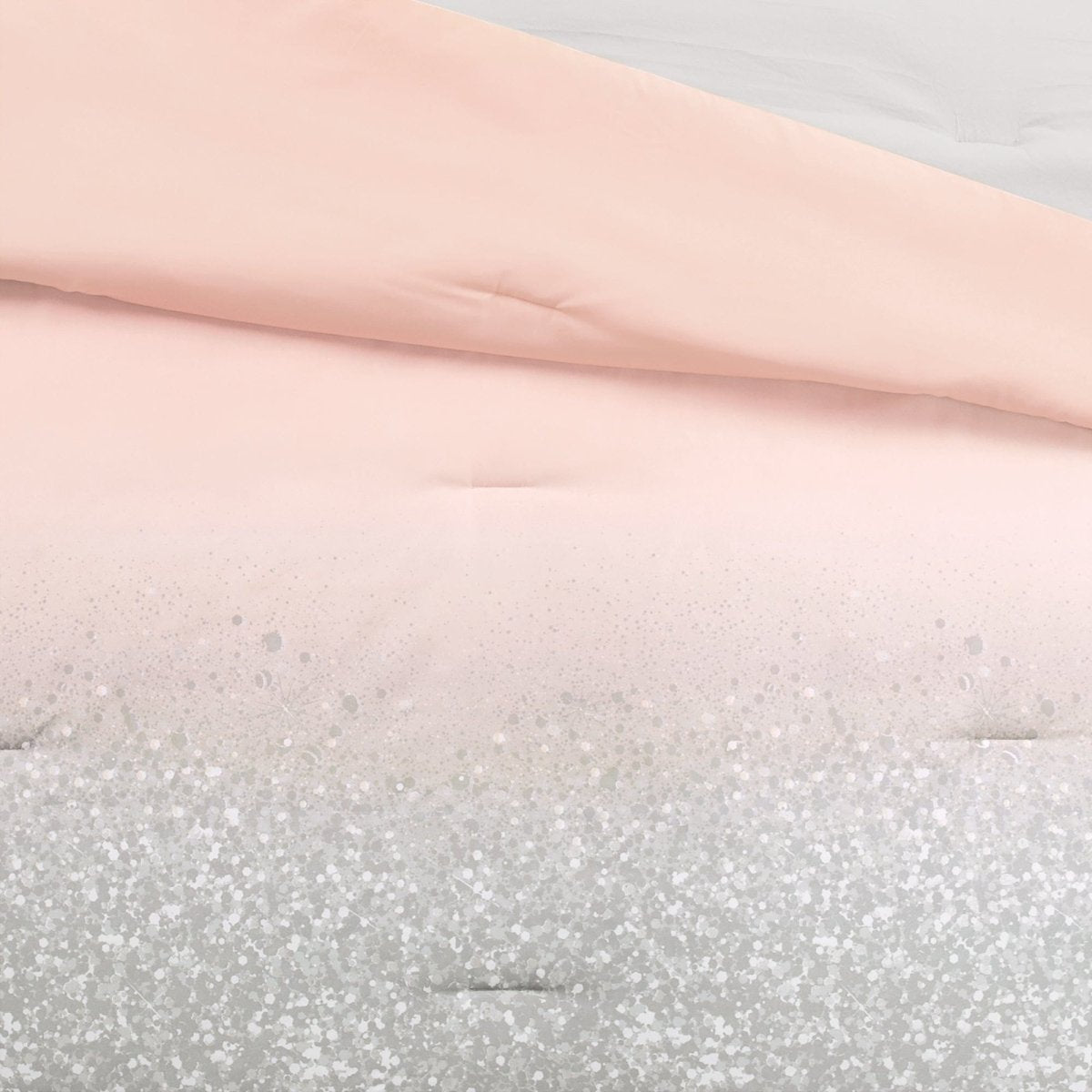 Glitter Ombre Metallic Print Comforter Set With Pillowcases
