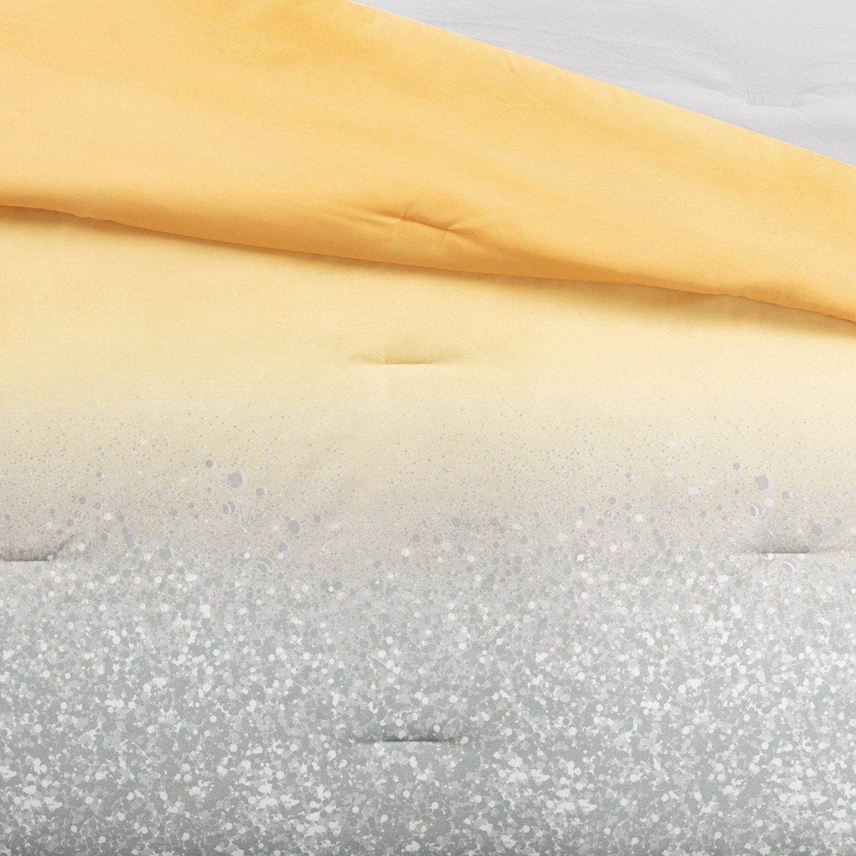 Glitter Ombre Metallic Print Comforter Set With Pillowcases