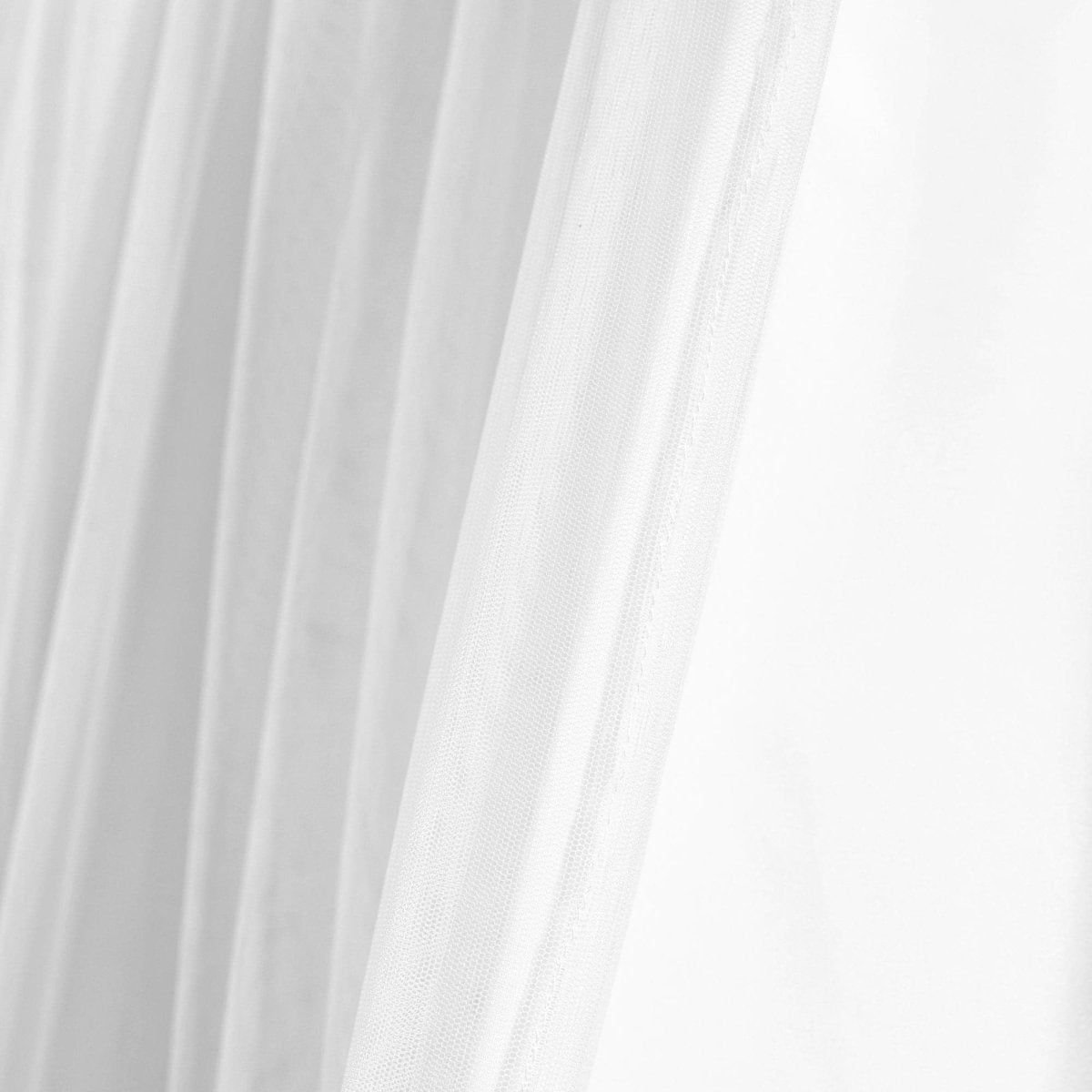 Tulle Skirt Solid Window Curtain Panel Set