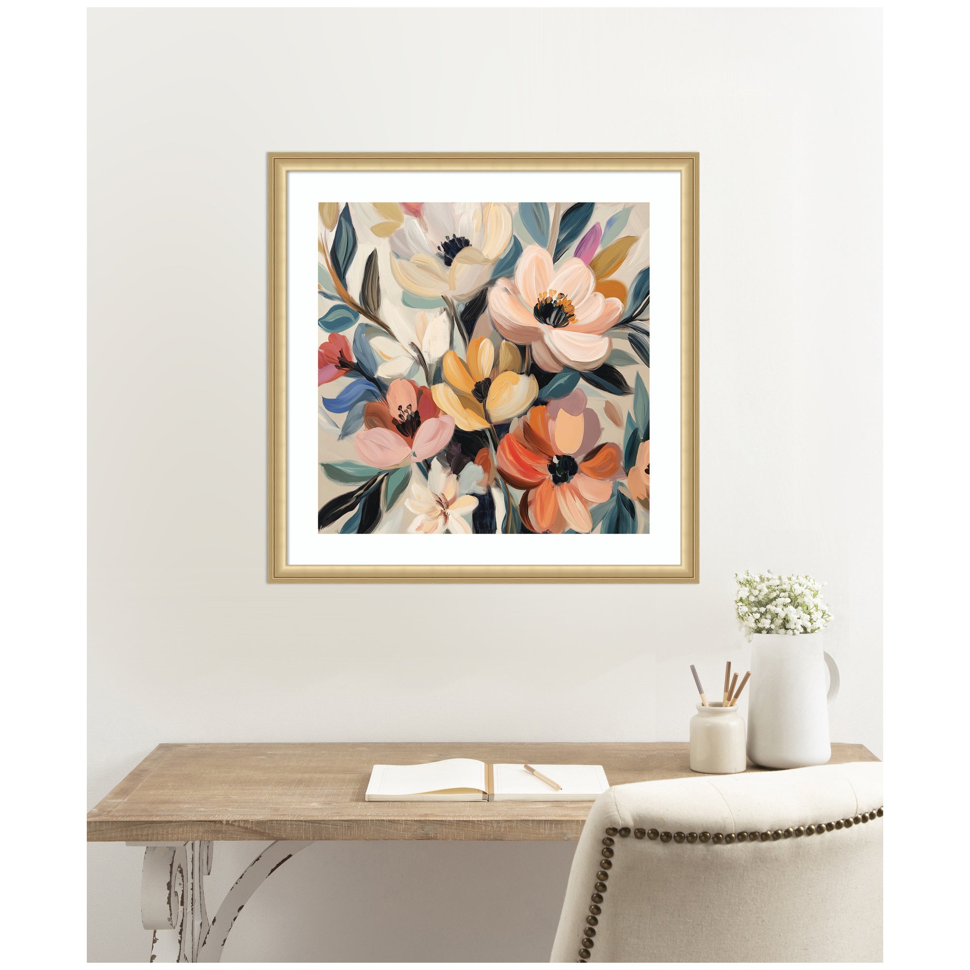 Framed Art Garden Bloom Abstract Bouquet II by The Creative Bunch Studio