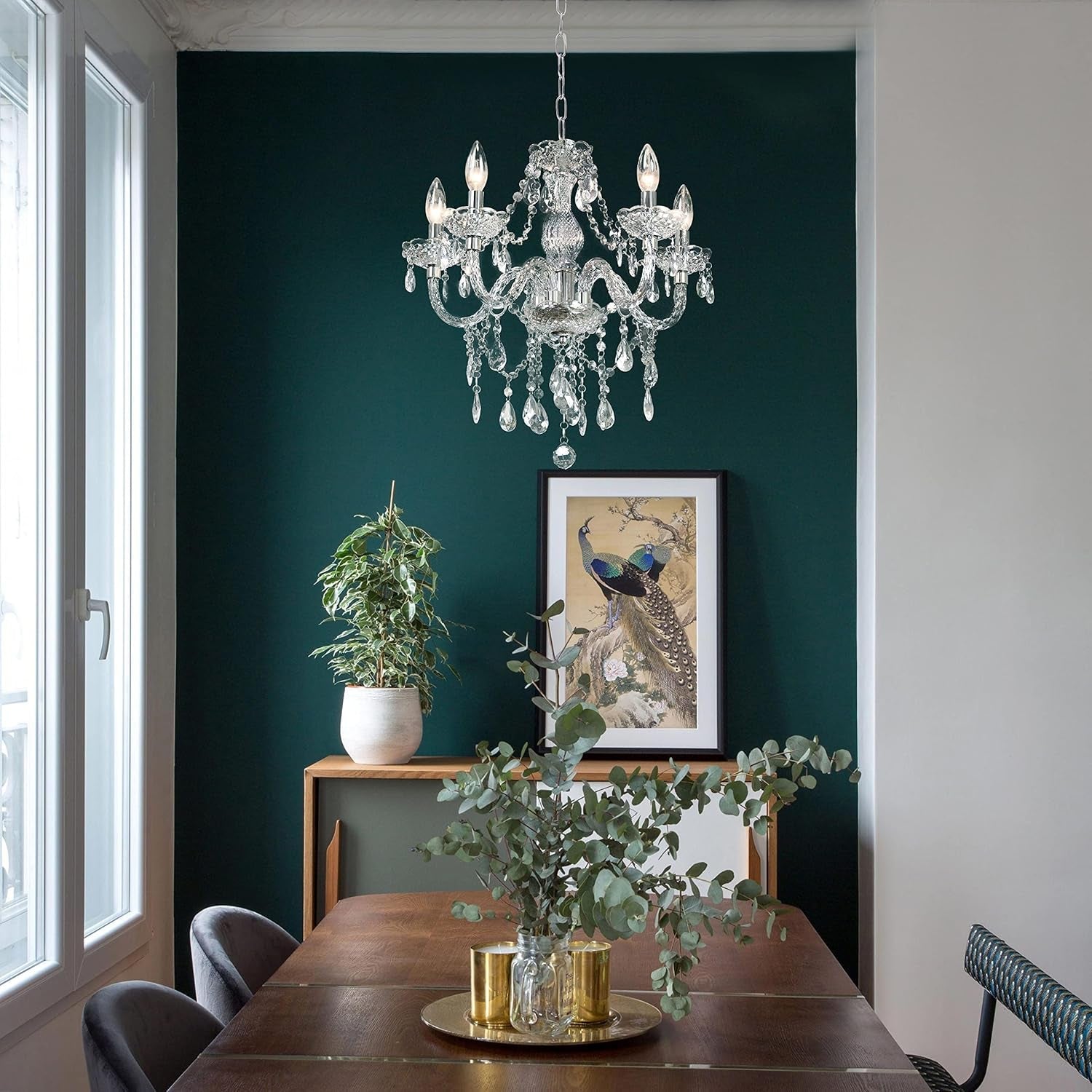 Crystal Beaded Chandelier Five Light Pendant Lighting-3