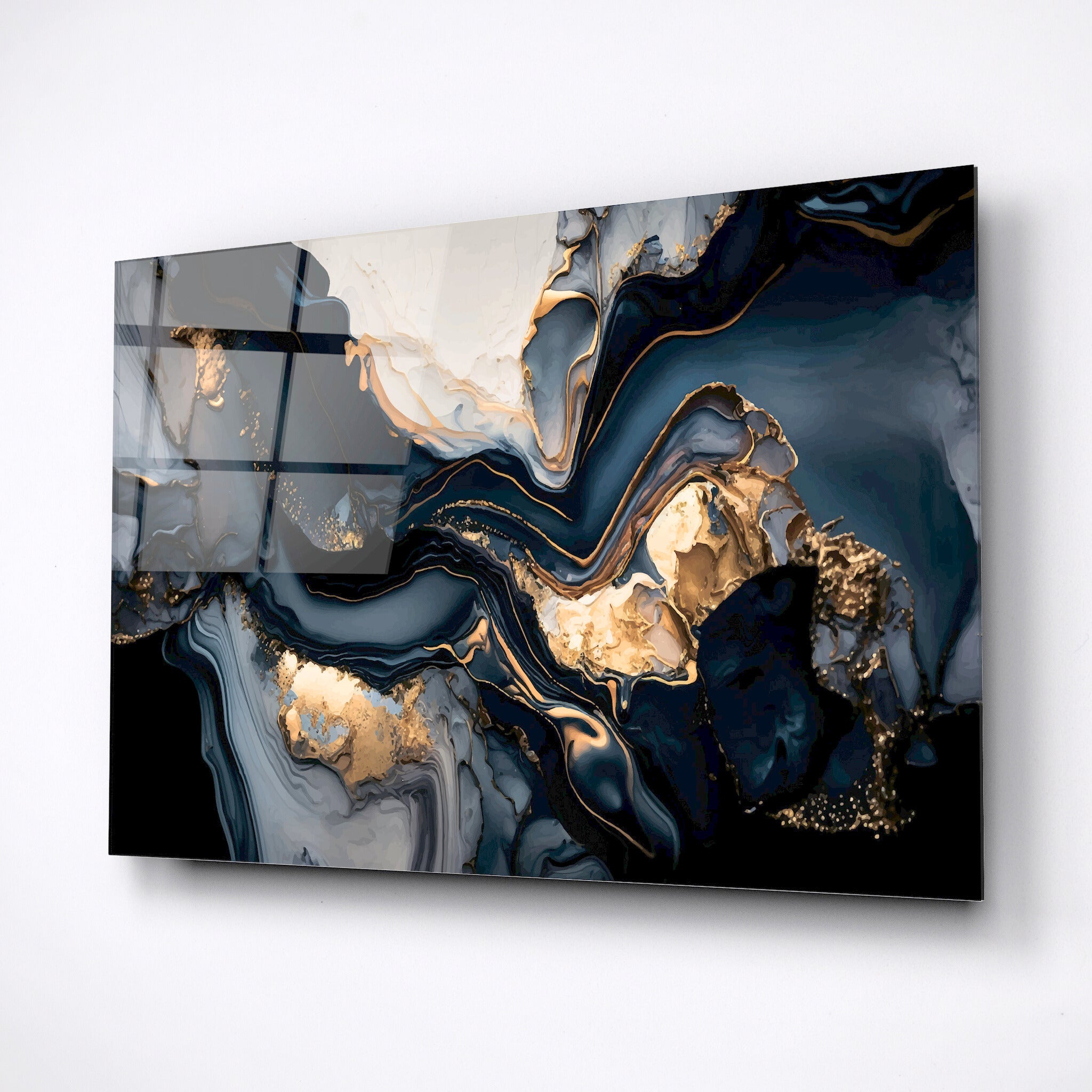 Tempered glass wall, modern art, large home decor