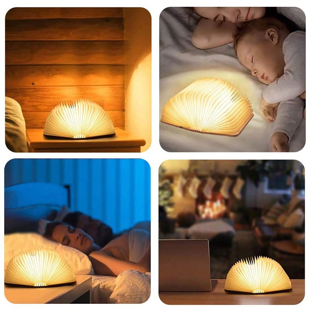 Wooden Luminous Book Lamp, Holiday Gift-3