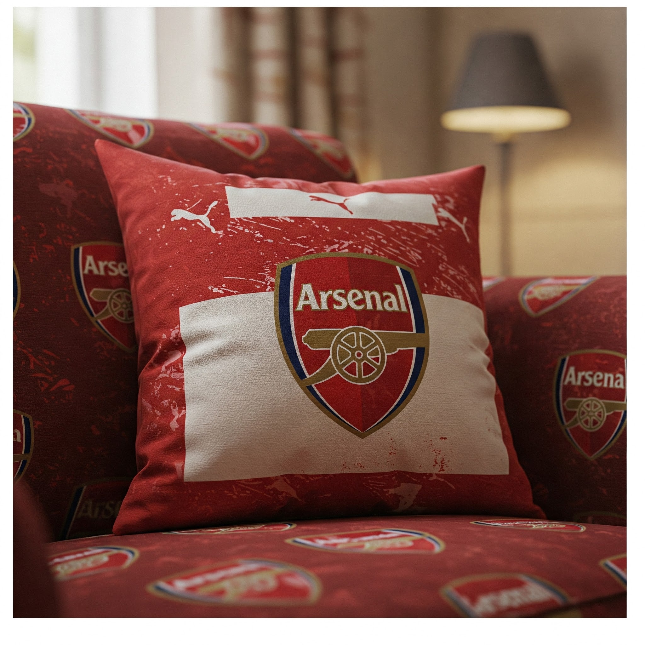 Arsenal FC Cushion Cover: 45x45cm Pure Cotton - Home Decor & Gifts-3