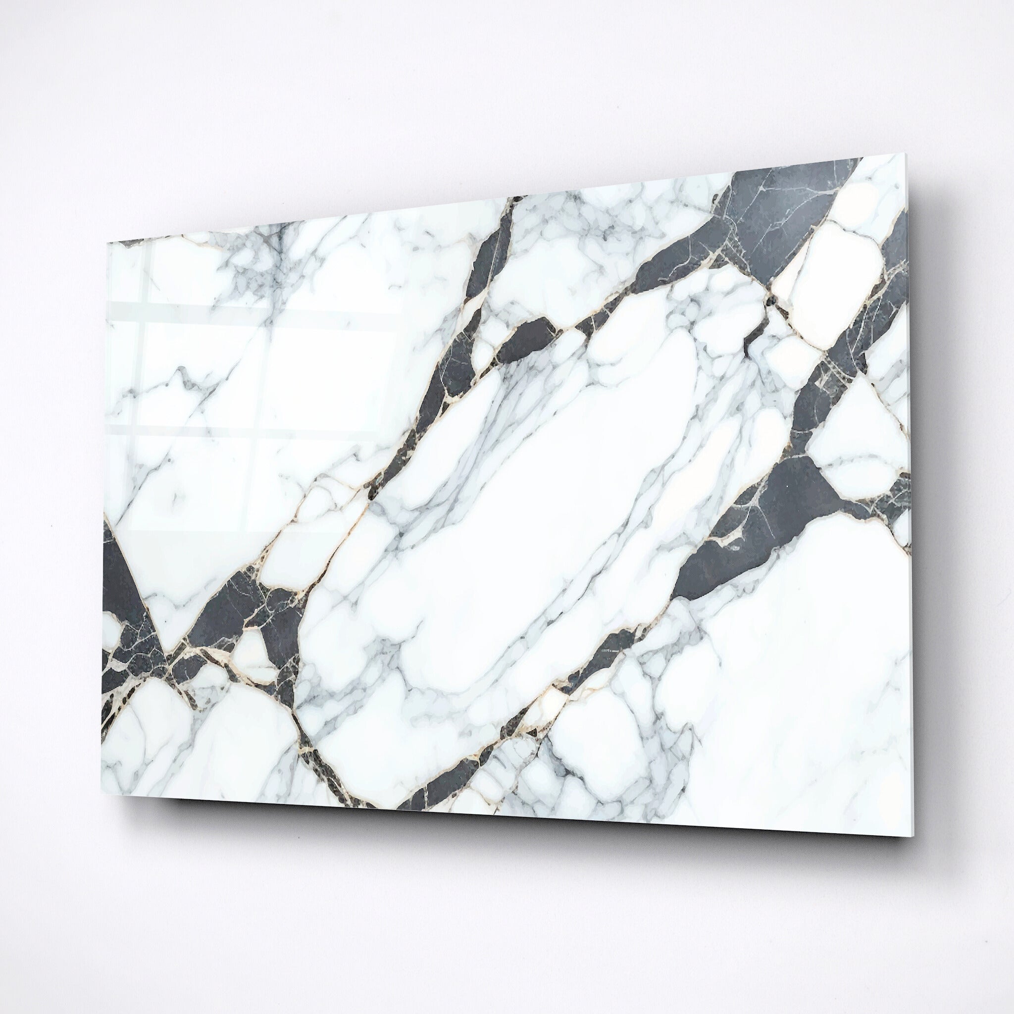 Tempered glass wall art, modern lux paintings with marble pattern