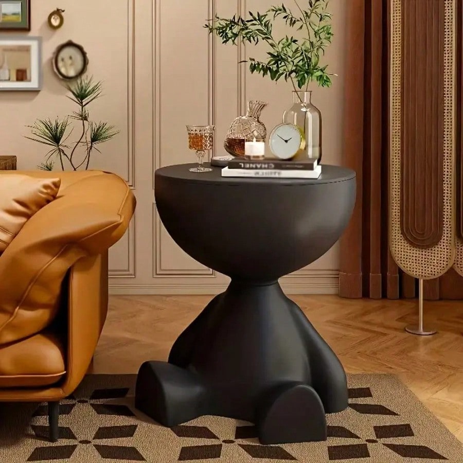 2-In-1 Modern Creative Bear-Shaped Storage Cabinet Bedside Table, Coffee Table-0