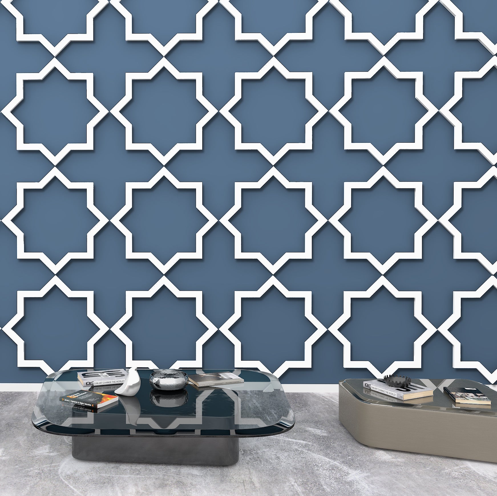 Moroccan Stars Pattern 3D Panels-0