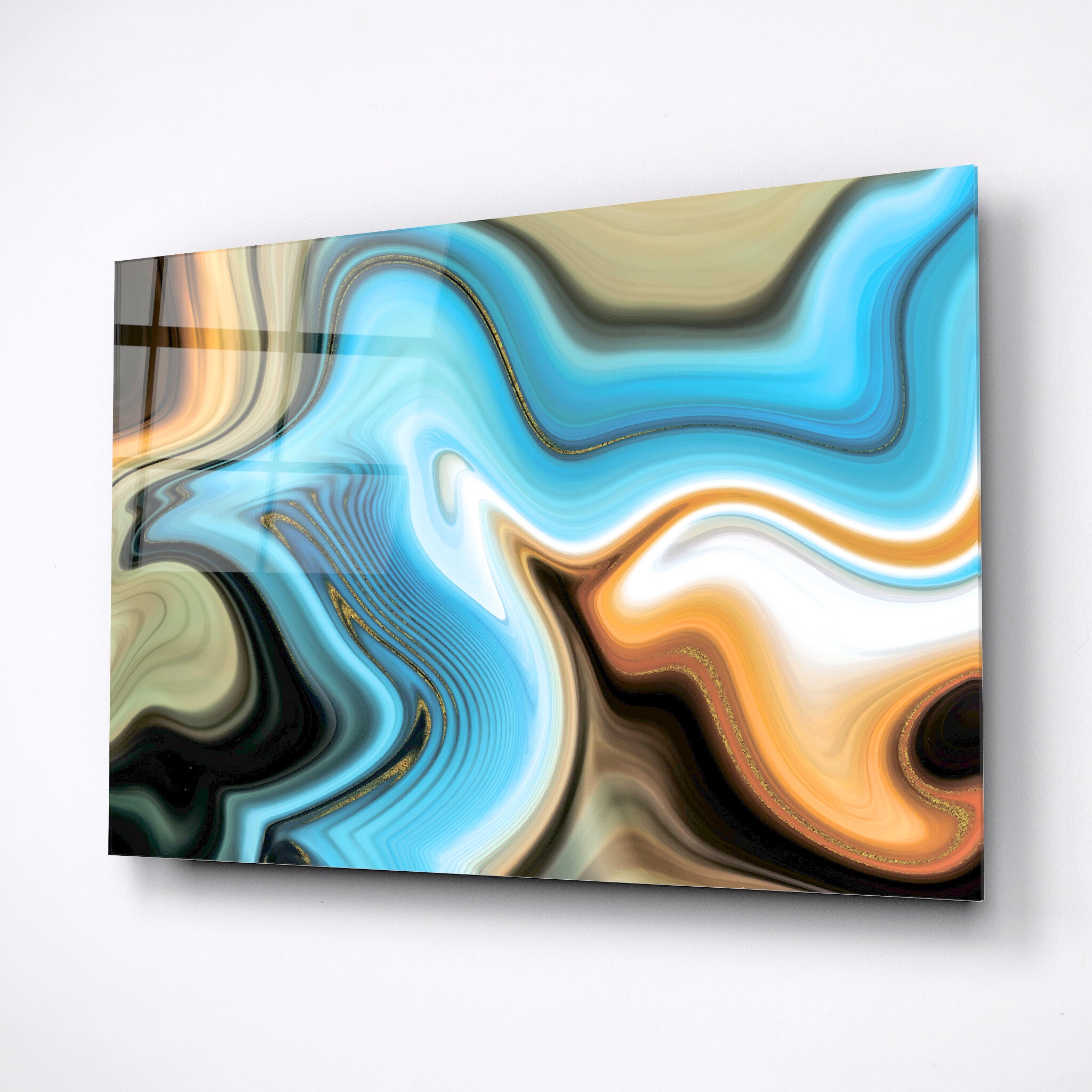 Tempered glass wall art, modern abstract art, wall hangings, housewarming