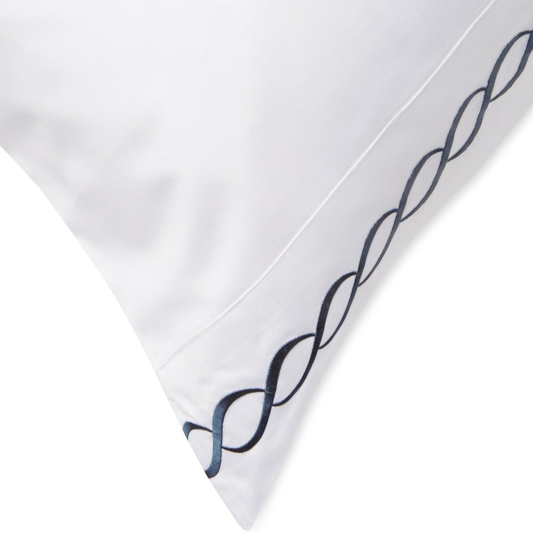 600 Thread Count Rope Embroidered Pillowcase Pair