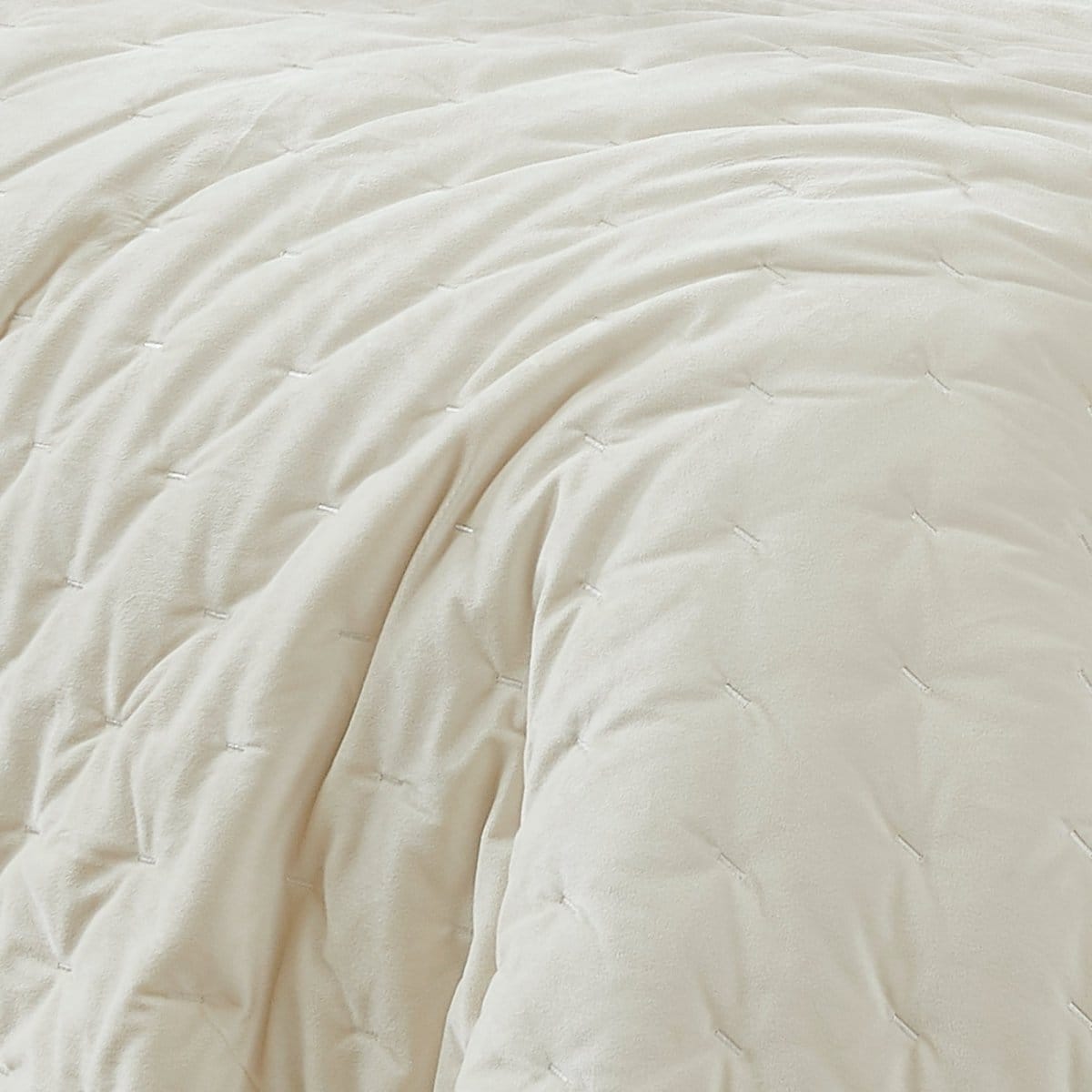 Haven Velvet Embroidered Stitch Cozy Super Soft Quilt 3 Piece Set