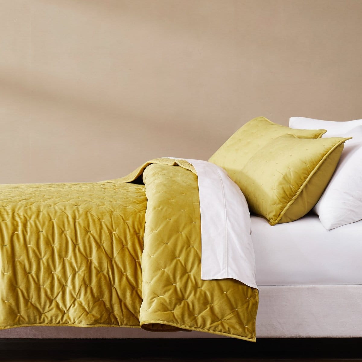 Haven Velvet Embroidered Stitch Cozy Super Soft Quilt 3 Piece Set