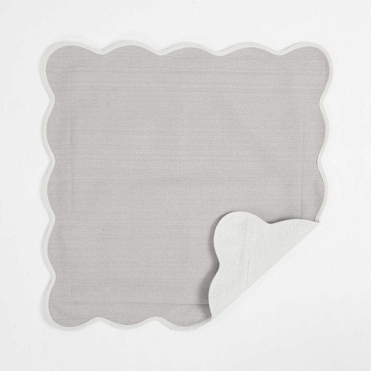 Coastal Chic Scalloped Edge Throw Pillow Cover