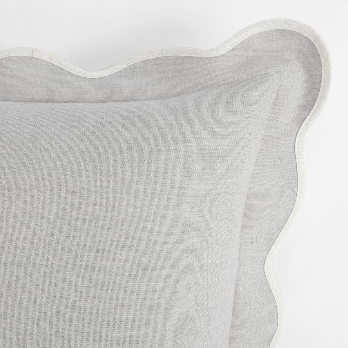 Coastal Chic Scalloped Edge Throw Pillow Cover