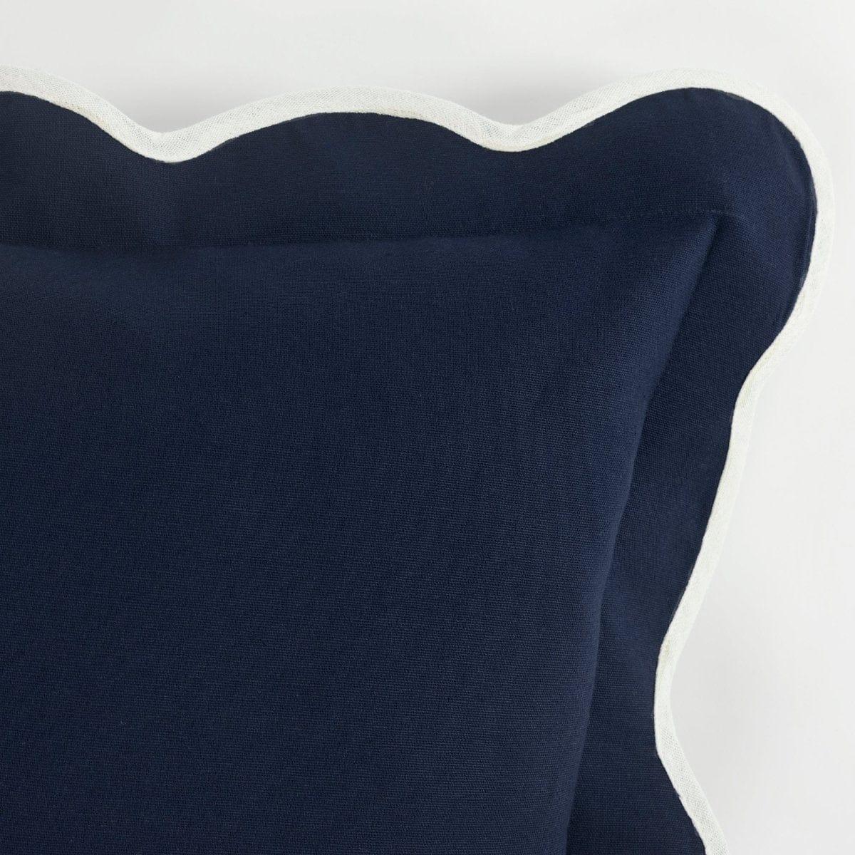 Coastal Chic Scalloped Edge Throw Pillow Cover