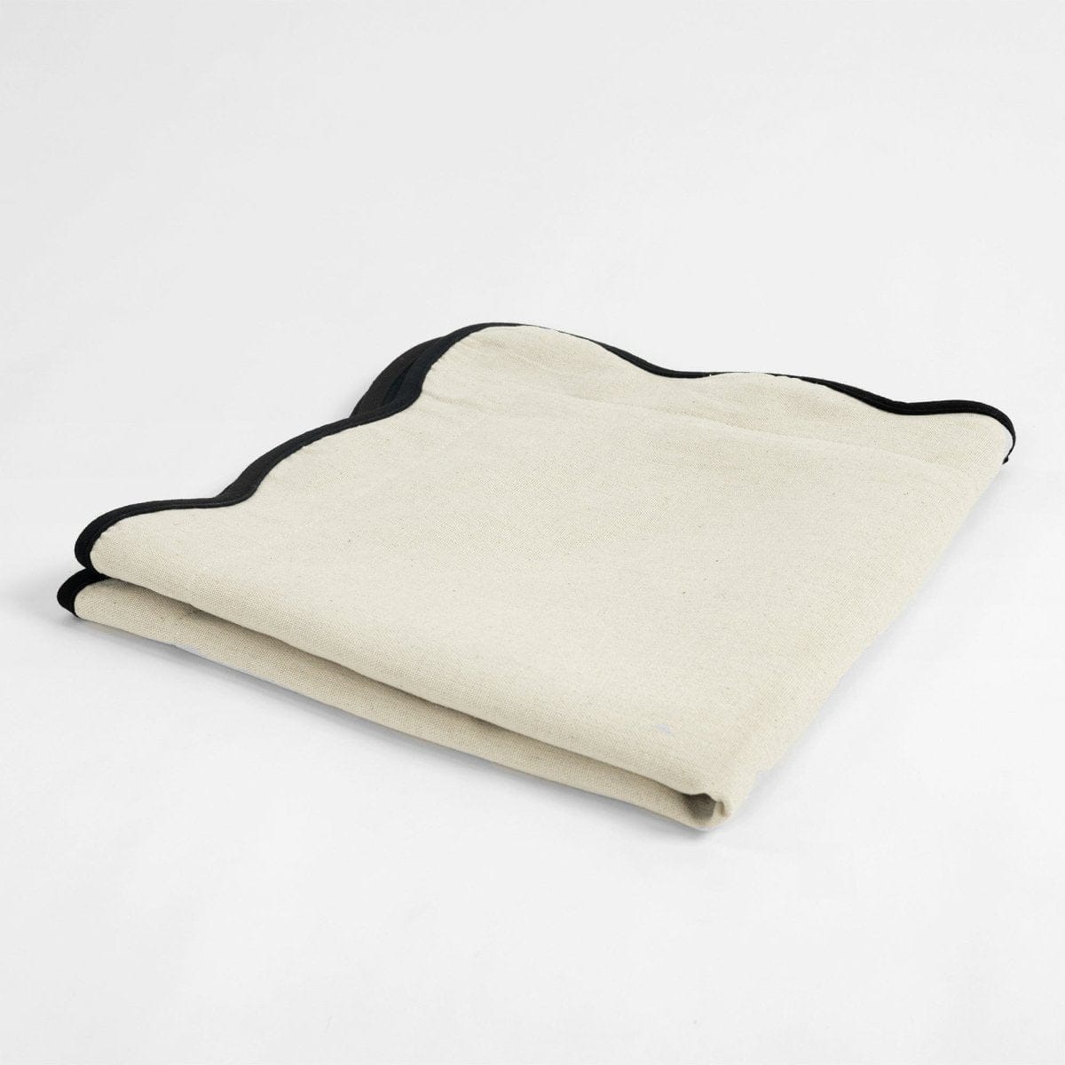 Coastal Chic Scalloped Edge Throw Pillow Cover