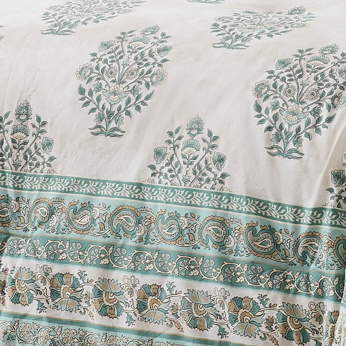 Sofia Flower Block Bouquet Cotton Comforter Set