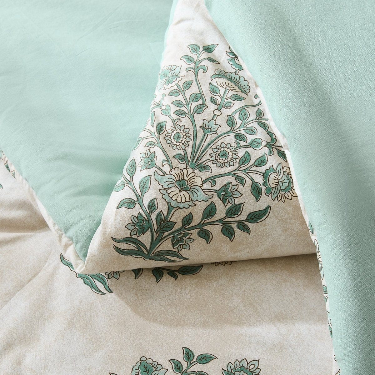 Sofia Flower Block Bouquet Cotton Comforter Set