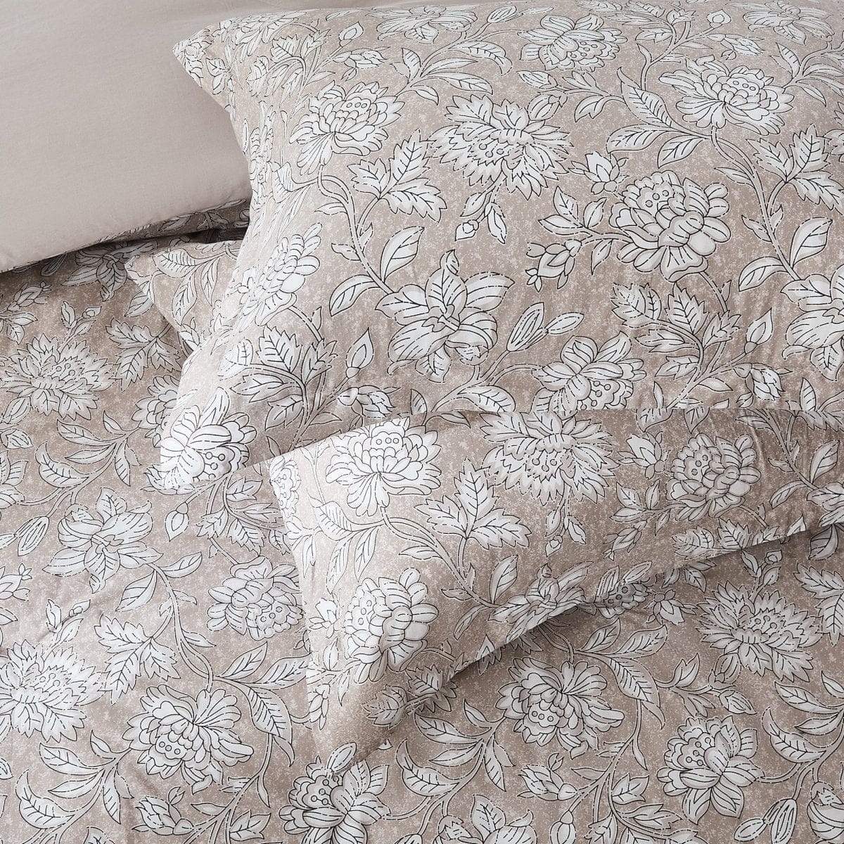 Zara Floral Block Cotton Comforter 8Pc Set