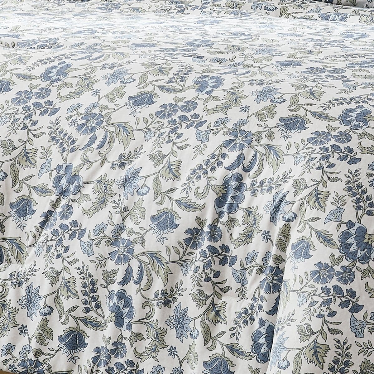 Lillian Block Print Reversible Comforter Set 3Pc