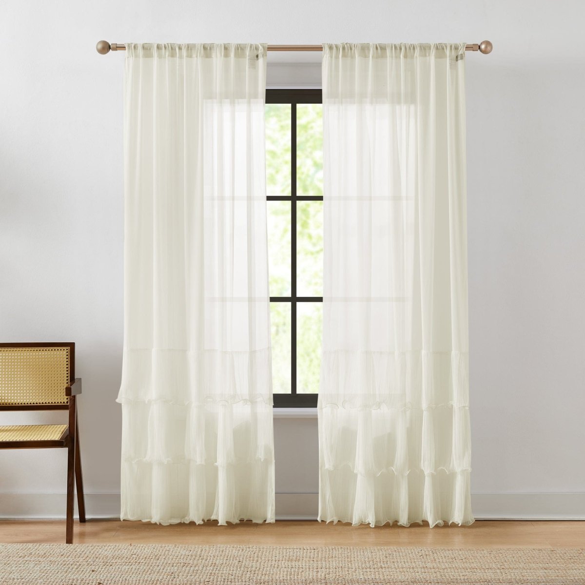 Georgette Sheer Curtain Panels