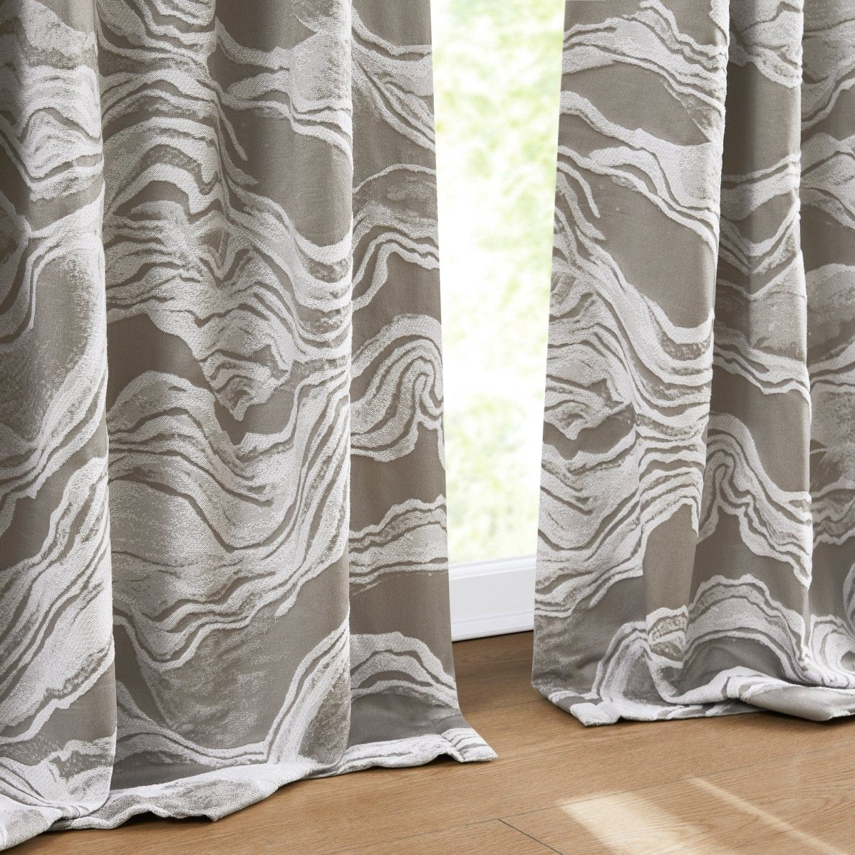 Cascade Wave Blackout Window Curtain Panels