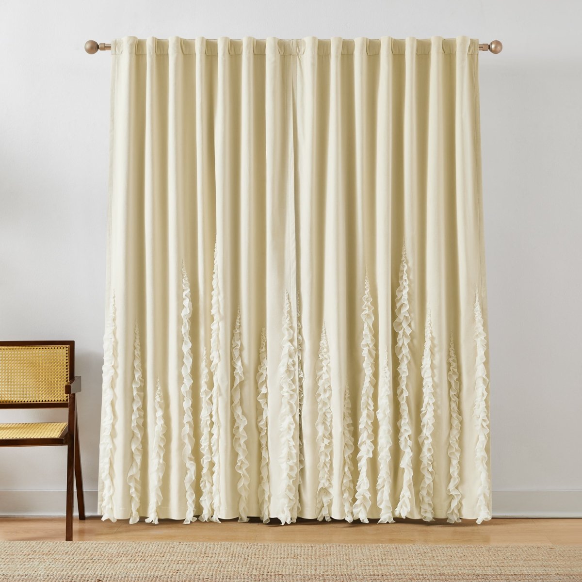 Verdant Path Velvet Blackout Window Curtain Panels