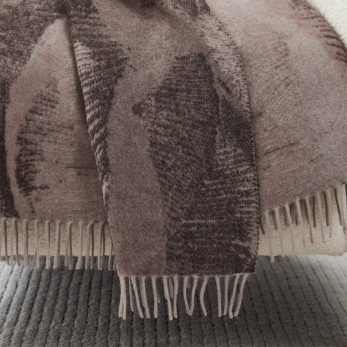 Mycelium Dream Wool Throw Blanket