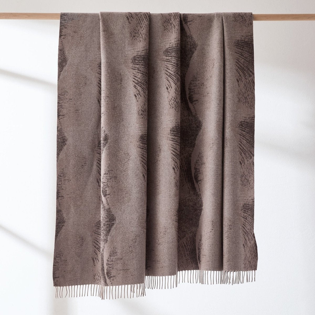 Mycelium Dream Wool Throw Blanket