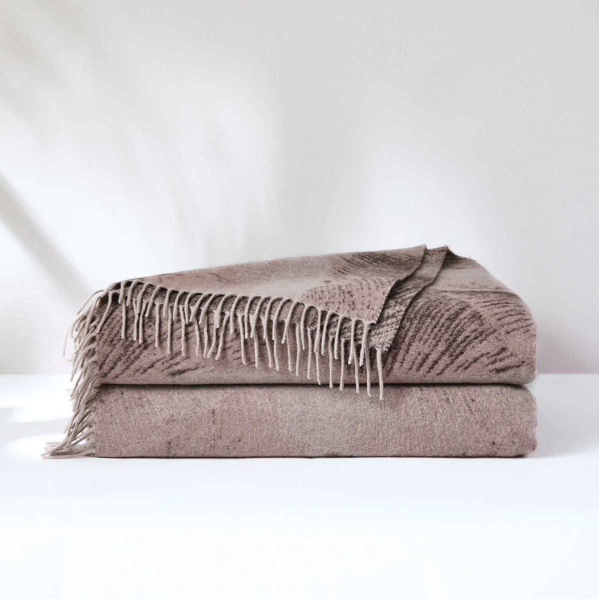 Mycelium Dream Wool Throw Blanket