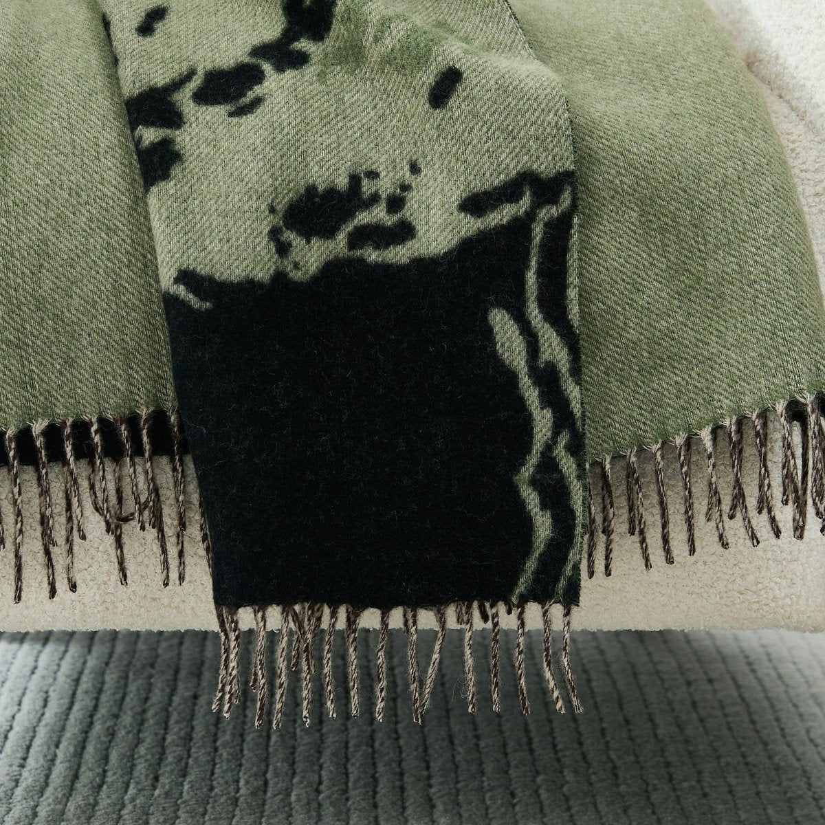 Threaded Roots Wool Throw Blanket