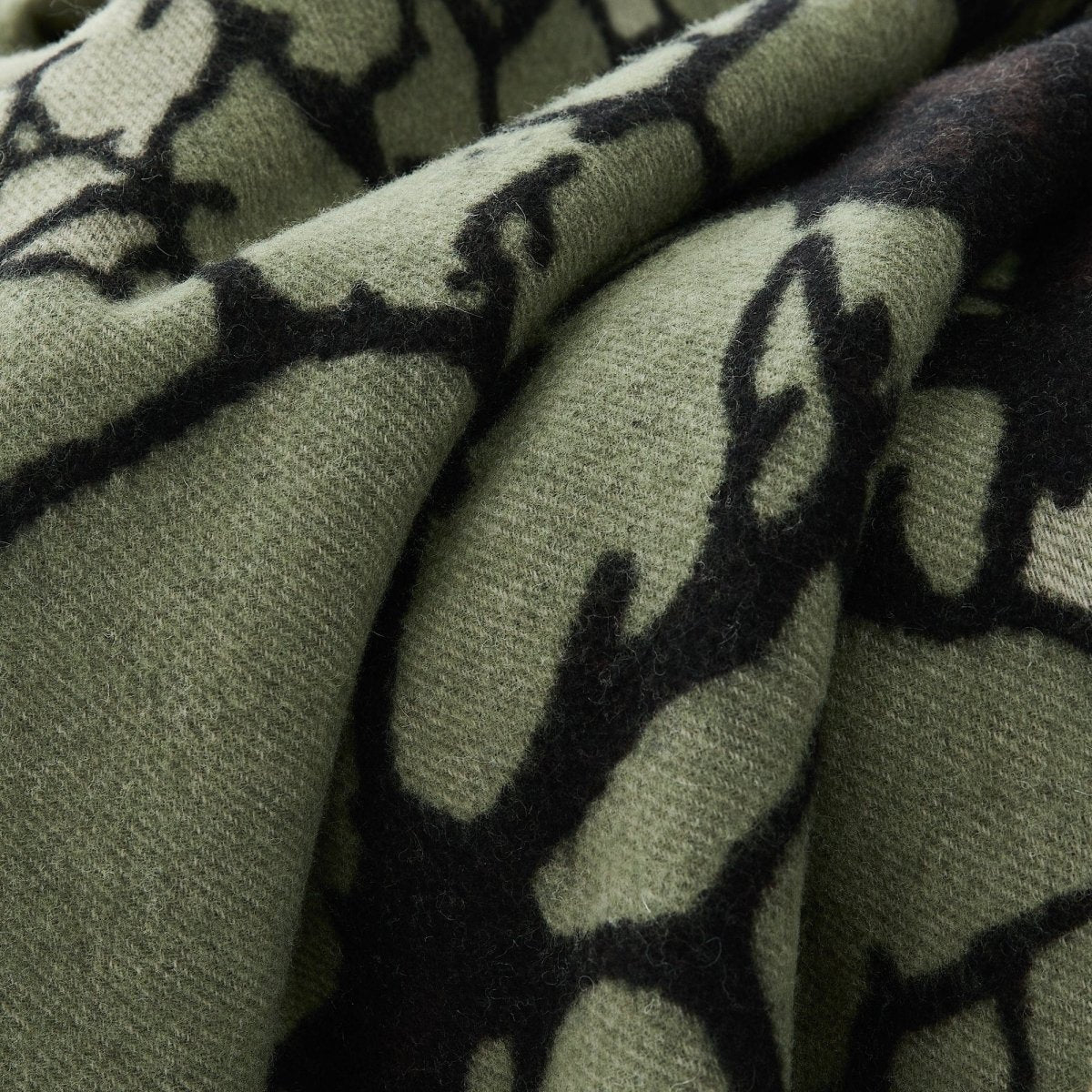Threaded Roots Wool Throw Blanket