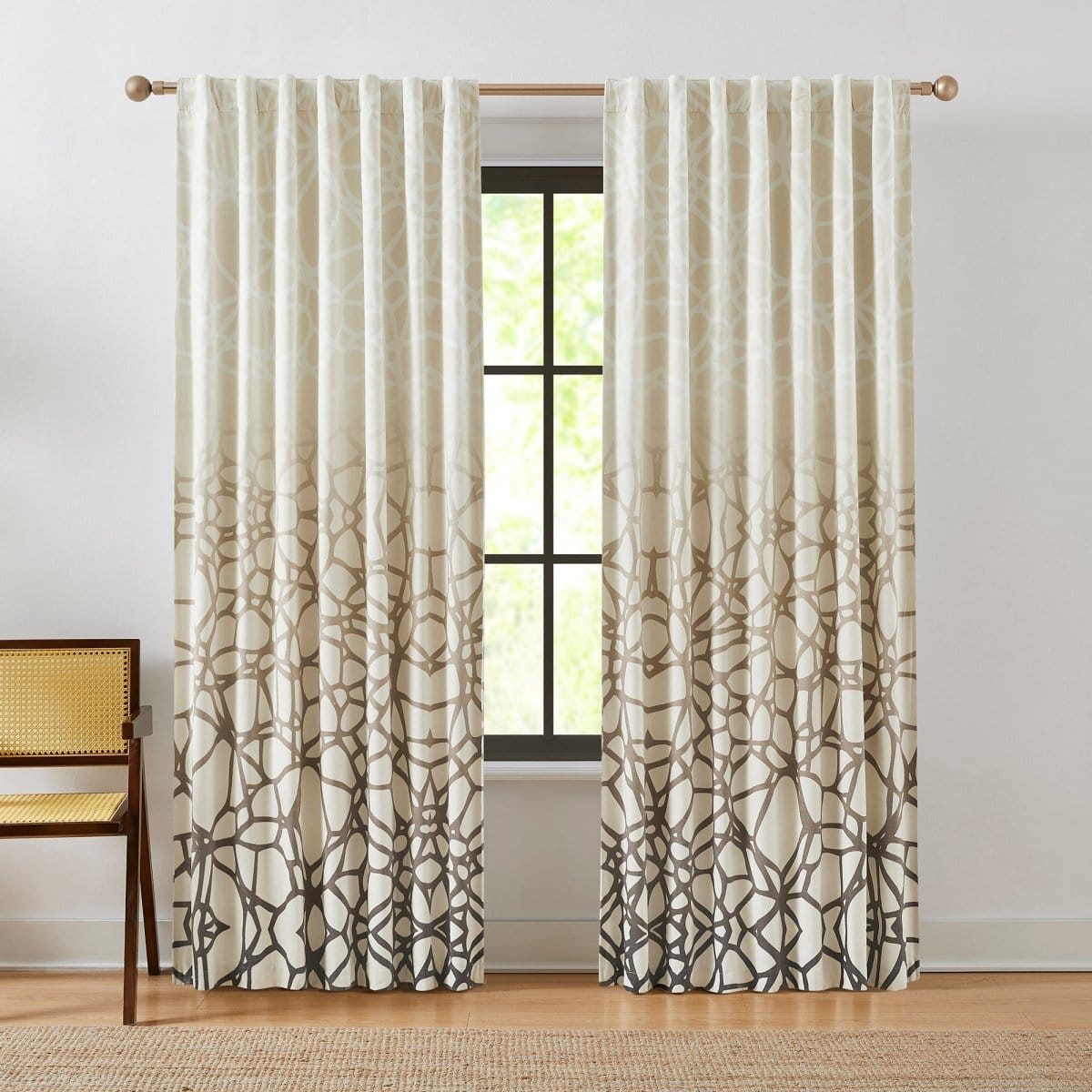 Ethereal Tangle Velvet Blackout Window Curtain Panels