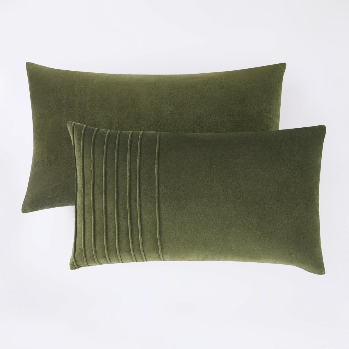 Pleated Groove Velvet Decorative Pillow Cover