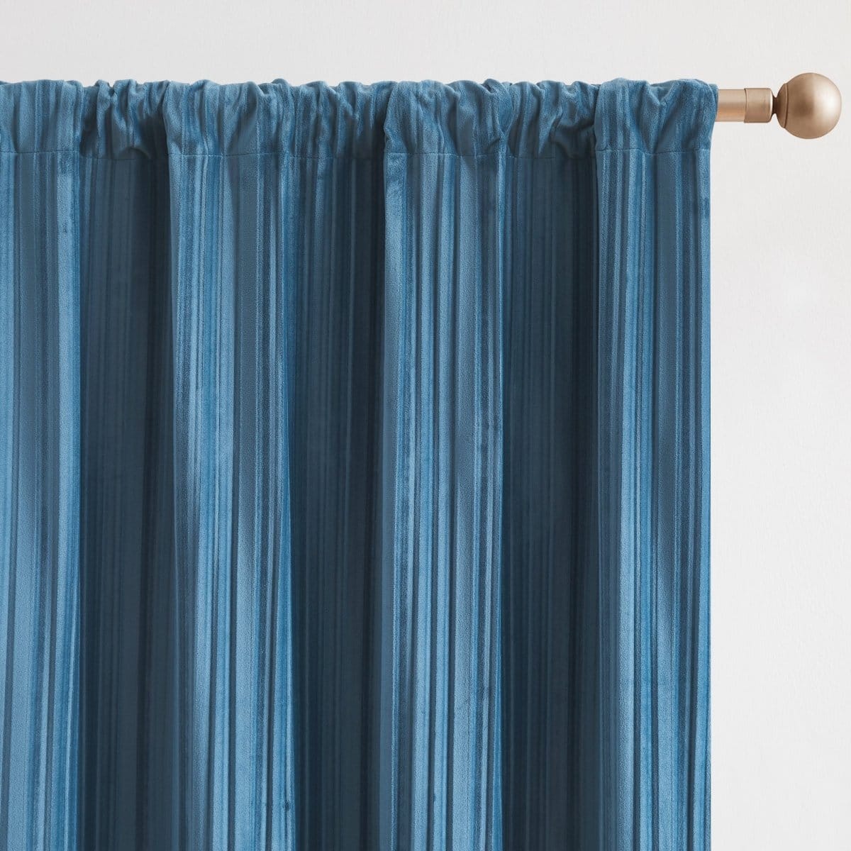 Glam Pleated Velvet Light Filtering Window Curtain Panels