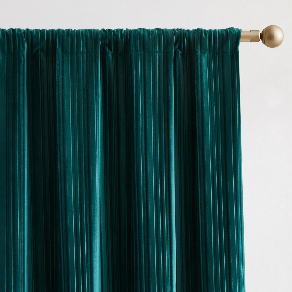 Glam Pleated Velvet Light Filtering Window Curtain Panels