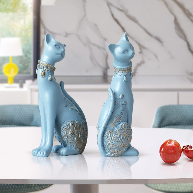 Figurine Decorative Resin Cat statue-1