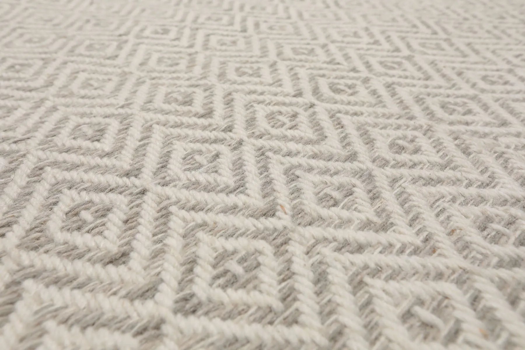 LoomBloom Multi Size Ivory Hand Woven Contemporary Geometric Flatweave New Zealand Wool  Oriental Area Rug