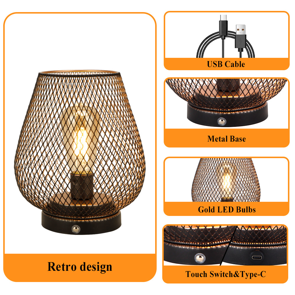 JHY DESIGN's 7.5"H Touch Adjustable Table Lamp(Metal Base, Bronze Egg)-4