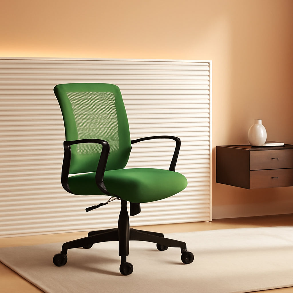 Ergonomic Green Mesh Office Chair With Lumbar Support