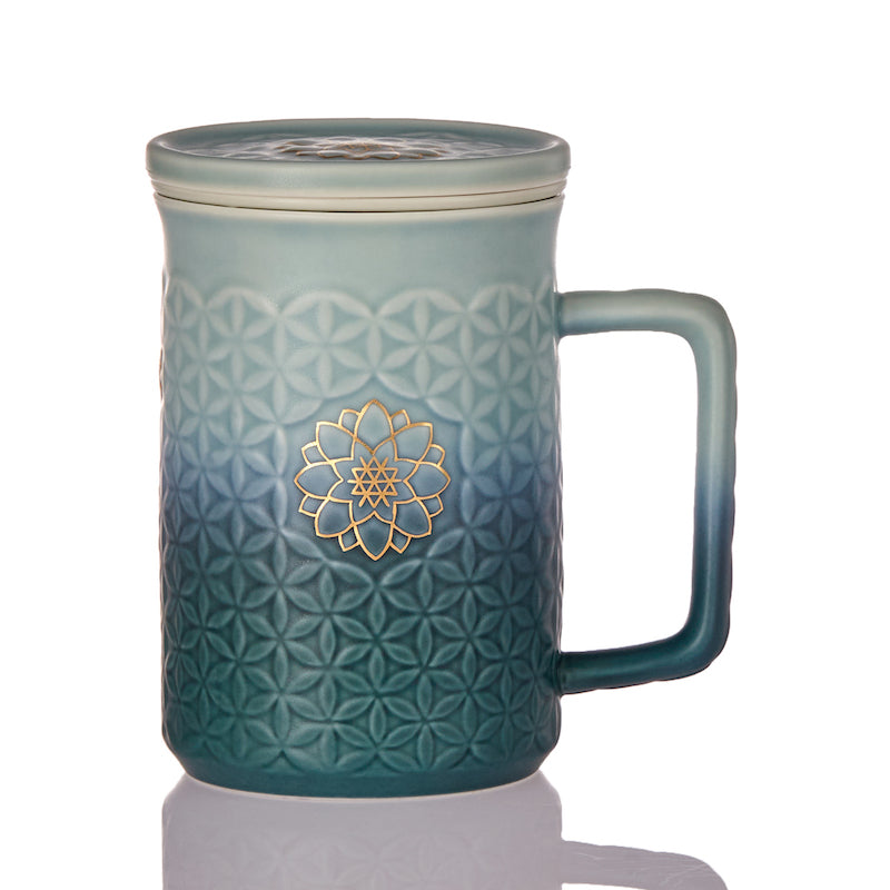 Flower of Life 3-in-1 Tea Mug with Infuser-1