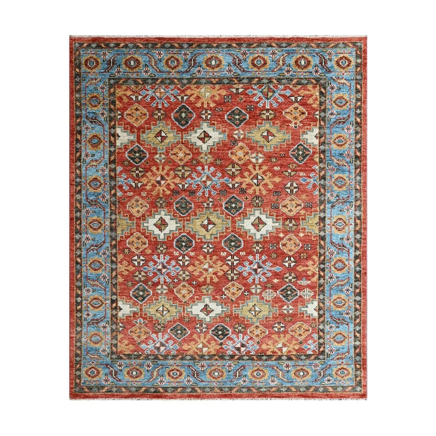 Multi Sizes Coral Hand Knotted Arts & Crafts/Mission Oushak Wool Oriental Area Rug