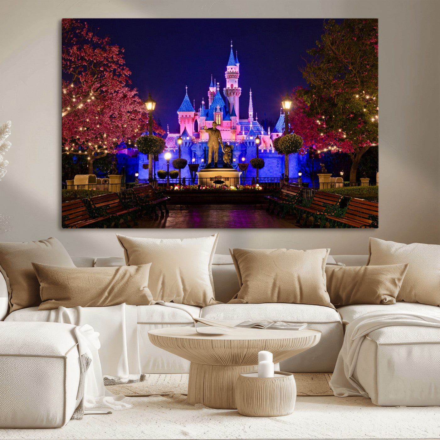 Castle Large Wall Art Disney Magic Kingdom Kids Room Decor -