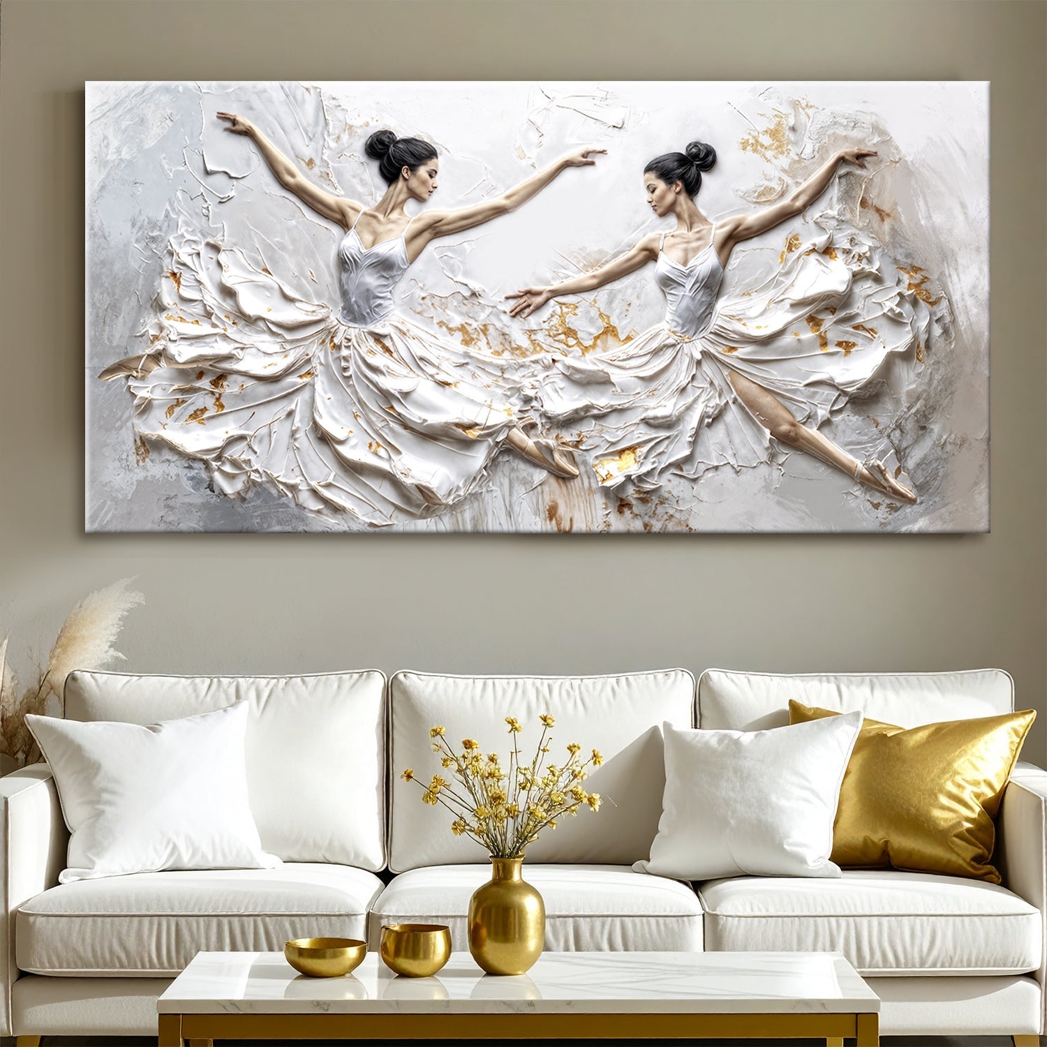 Modern Ethereal Dancers Impasto Wall Art