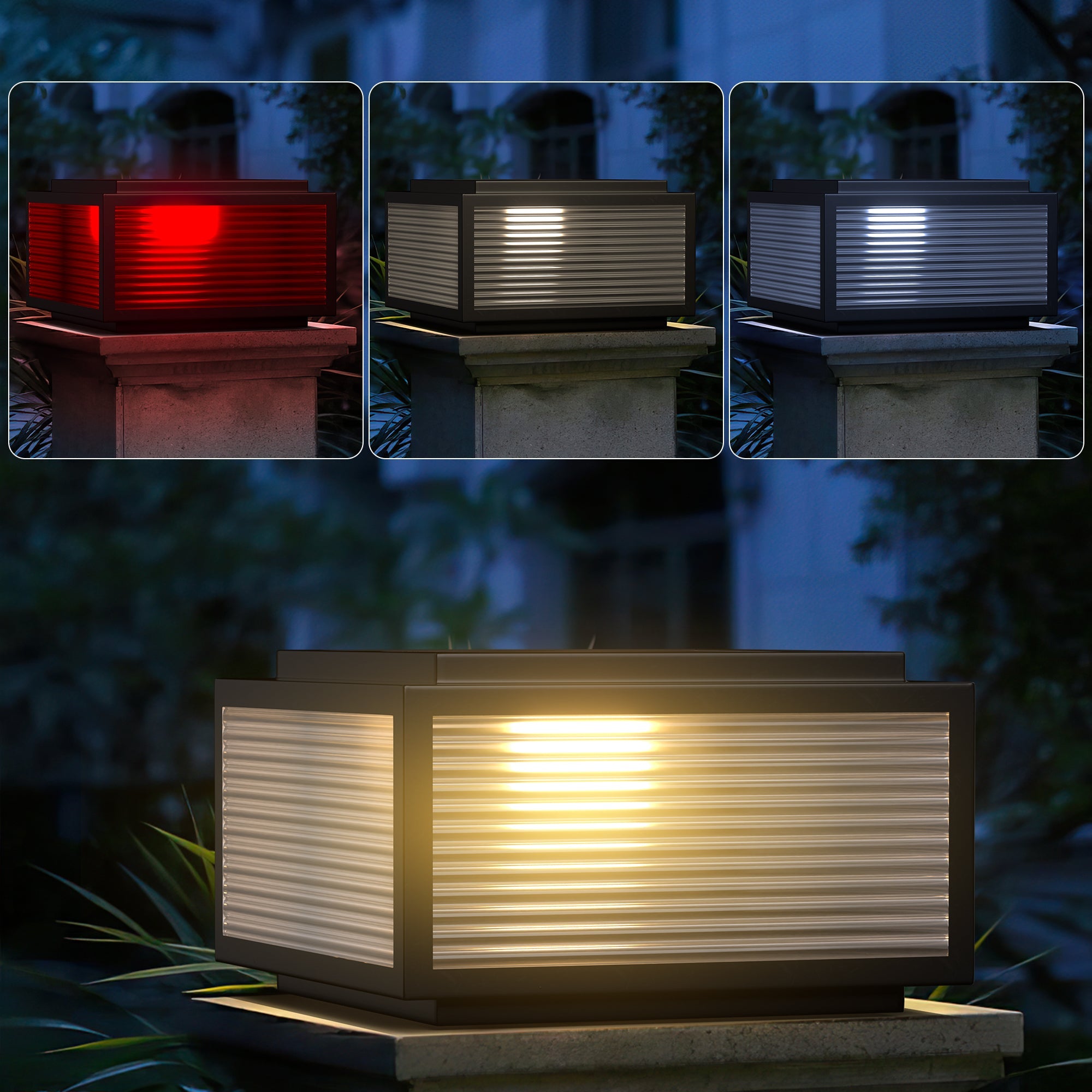 Outdoor Solar Powered Post Cap Lights-1