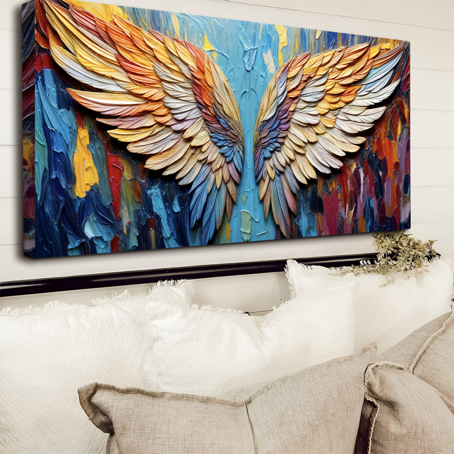 Wings of Hope Impasto Wall Art